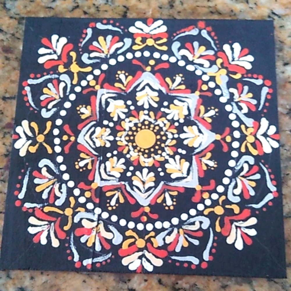 Hand Painted Mandala